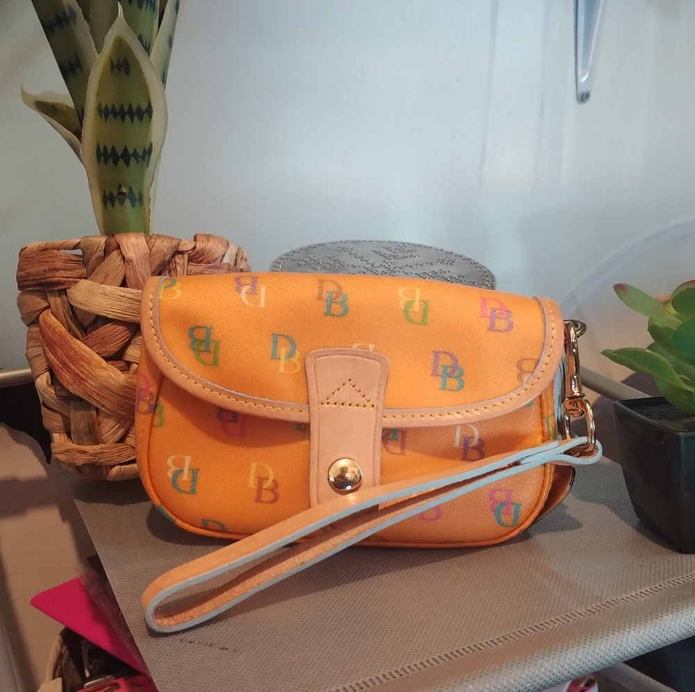 Orange Dooney & Bourke Wristlet